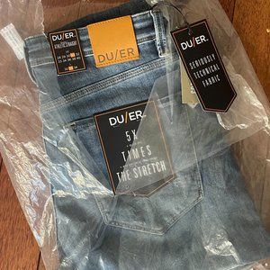 Duer Performance Denim  - Athletic Straight 31x32 in Tidal